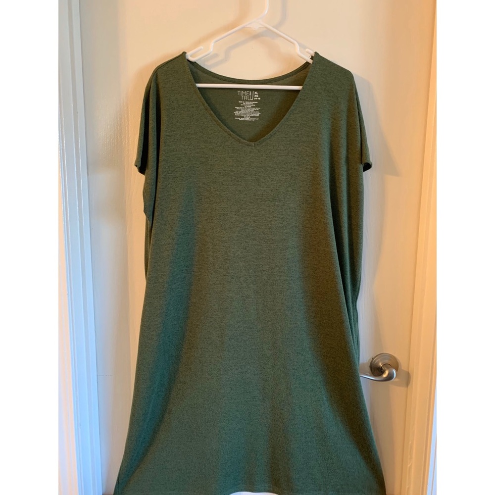 Time & Tru Olive Dress